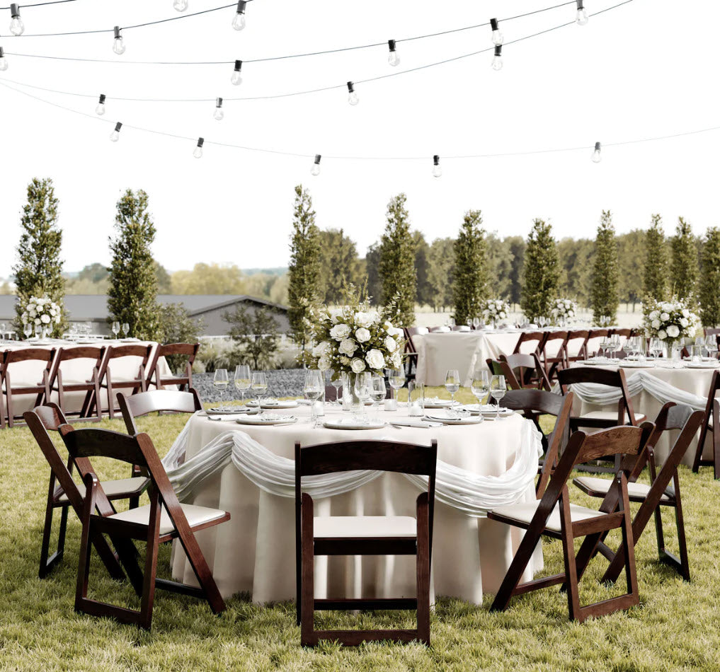 Brown Folding Chair With Cushion