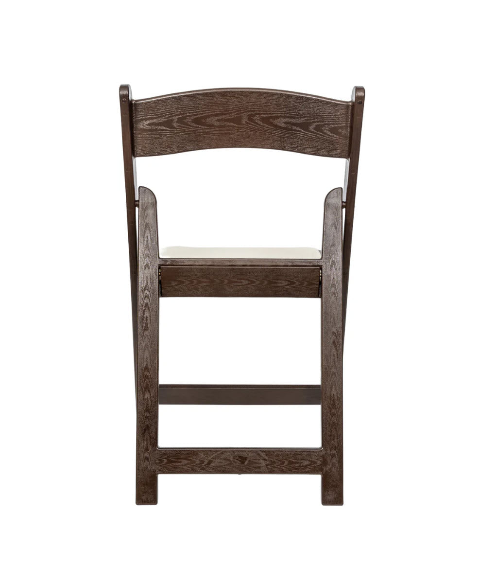 Brown Folding Chair With Cushion