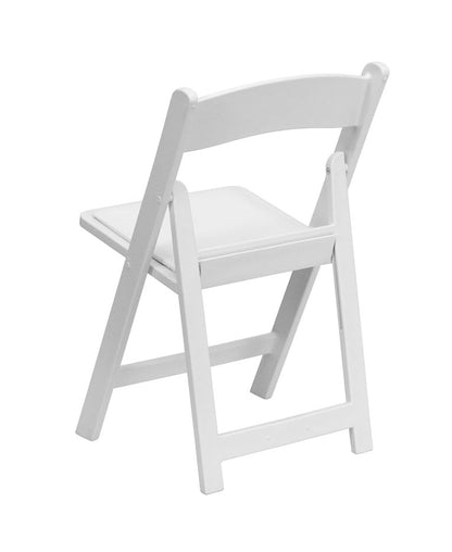 White Folding Chair With Cushion